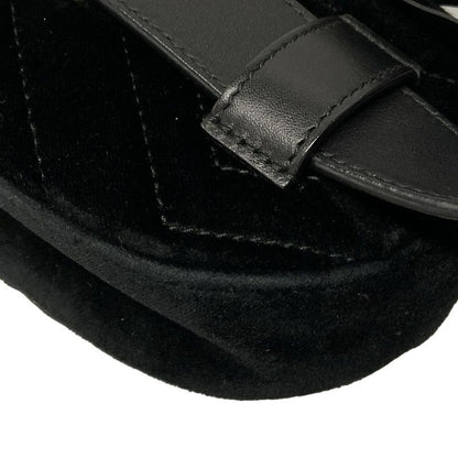 Gucci GG Marmont Waist Pouch 476434 Black Quilted Leather