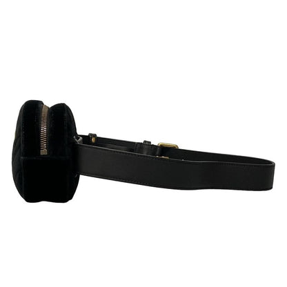 Gucci GG Marmont Waist Pouch 476434 Black Quilted Leather