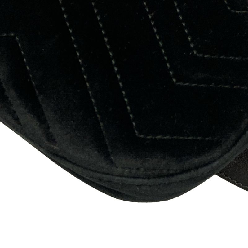 Gucci GG Marmont Waist Pouch 476434 Black Quilted Leather