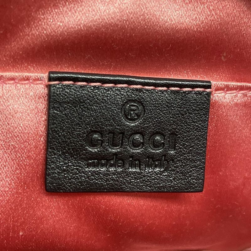Gucci GG Marmont Waist Pouch 476434 Black Quilted Leather