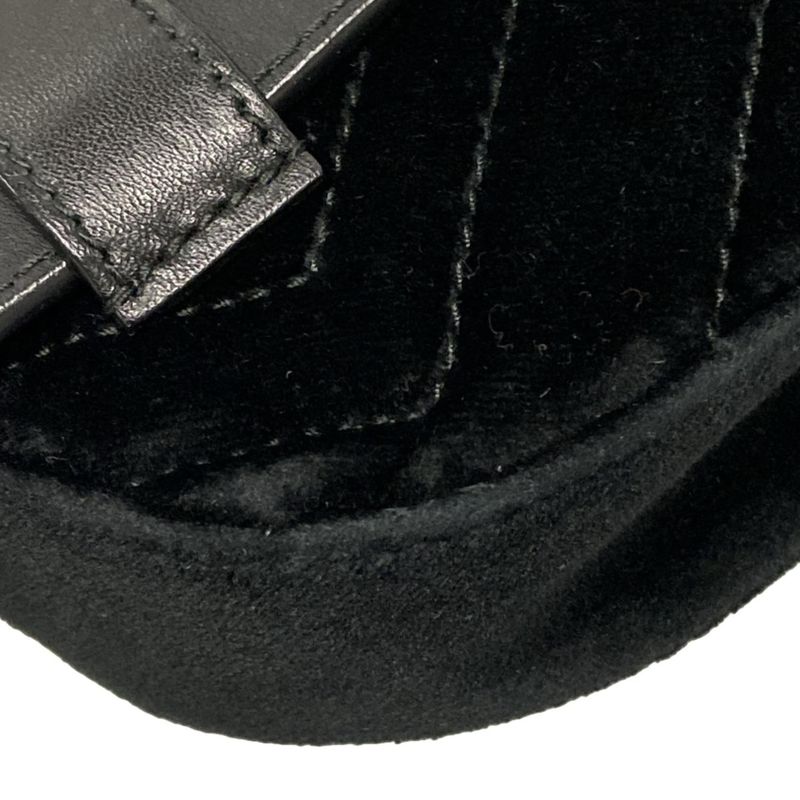 Gucci GG Marmont Waist Pouch 476434 Black Quilted Leather