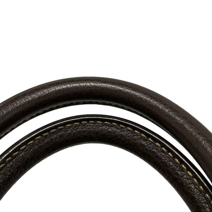 Gucci Handbag Crystal GG 265697 Beige And Dark Brown Leather