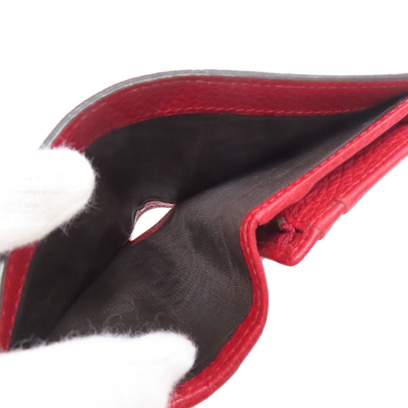 Gucci 453169 Animalier Folding Wallet With Coin Purse Calf Women