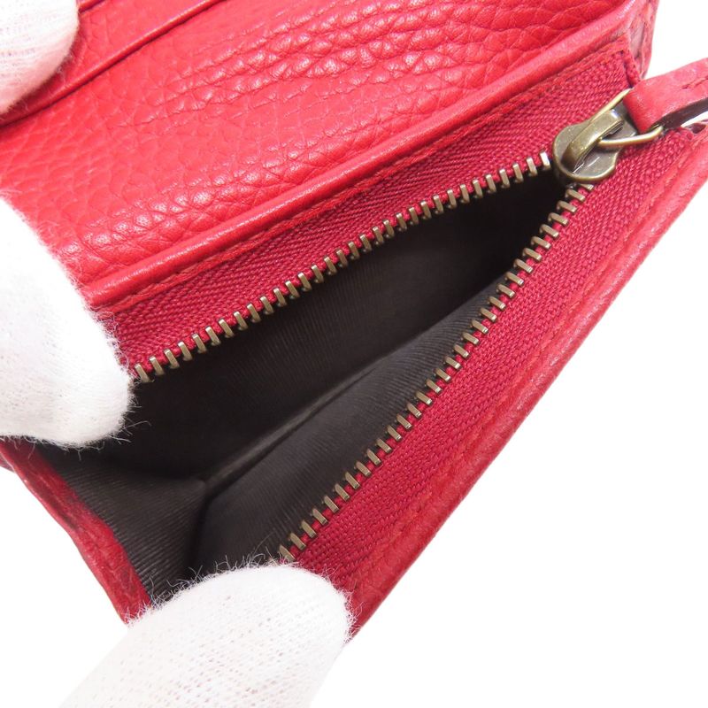 Gucci 453169 Animalier Folding Wallet With Coin Purse Calf Women