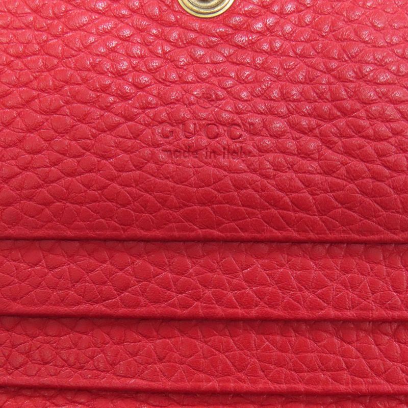 Gucci 453169 Animalier Folding Wallet With Coin Purse Calf Women