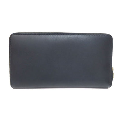 Gucci 453158 Nimufair Round Zipper Bamboo Long Wallet With Coin Purse Calf Women