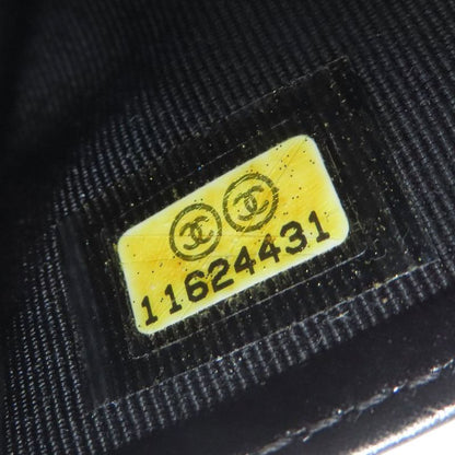 Chanel 255 Matelasse Silver Hardware Long Wallet With Coin Purse Calf Ladies