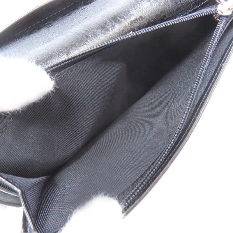 Chanel 255 Matelasse Silver Hardware Long Wallet With Coin Purse Calf Ladies