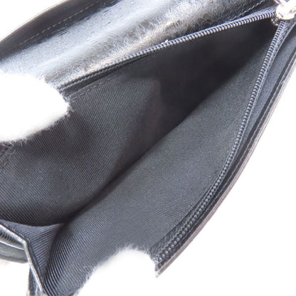 Chanel 255 Matelasse Silver Hardware Long Wallet With Coin Purse Calf Ladies