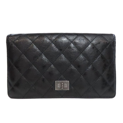 Chanel 255 Matelasse Silver Hardware Long Wallet With Coin Purse Calf Ladies