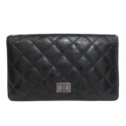 Chanel 255 Matelasse Silver Hardware Long Wallet With Coin Purse Calf Ladies