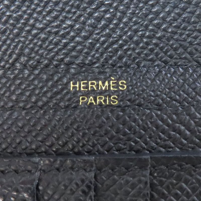Hermes Bearn Compact Gold Hardware Bifold Wallet With Coin Purse Epson Women