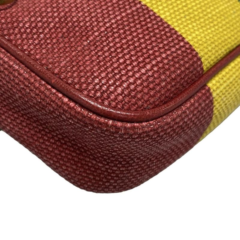 Gucci Waist Pouch Baiadella 625895 Red X Yellow X Multi Stripe Leather