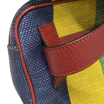 Gucci Waist Pouch Baiadella 625895 Red X Yellow X Multi Stripe Leather