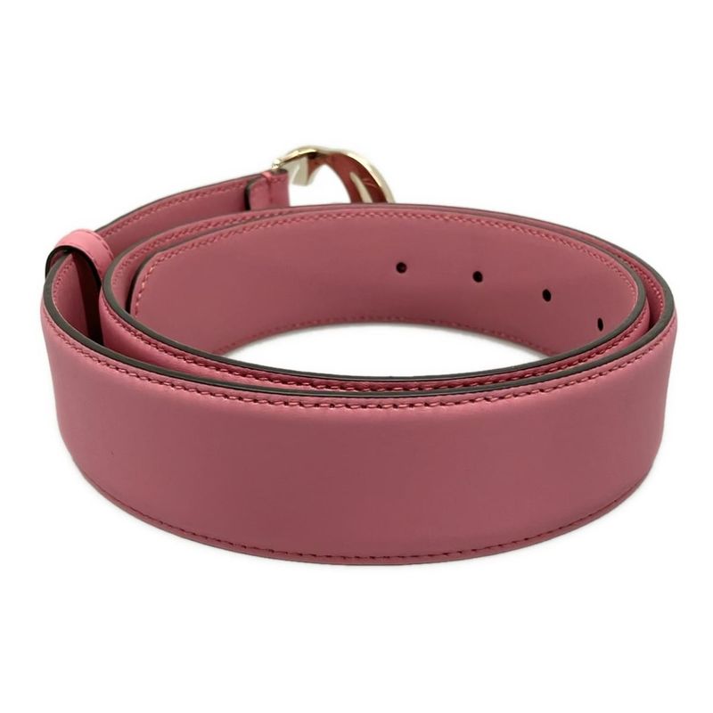 Gucci Belt 8032 546386 Pink And Gold Leather