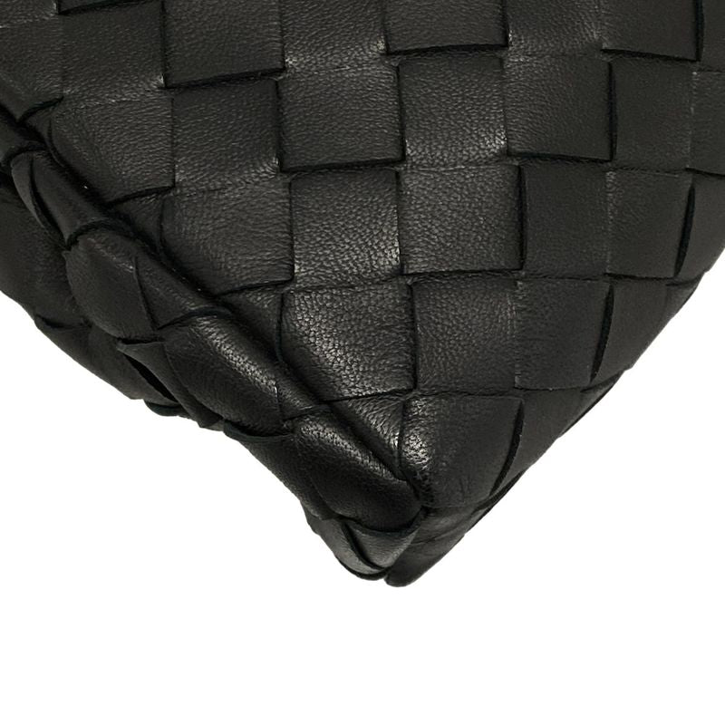 Bottega Veneta Maxi Intrecciato Black Leather Second Bag