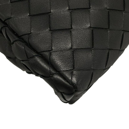 Bottega Veneta Maxi Intrecciato Black Leather Second Bag
