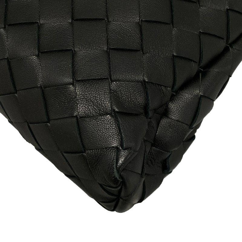 Bottega Veneta Maxi Intrecciato Black Leather Second Bag