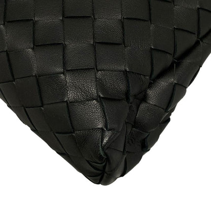 Bottega Veneta Maxi Intrecciato Black Leather Second Bag