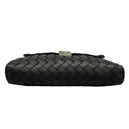 Bottega Veneta Maxi Intrecciato Black Leather Second Bag