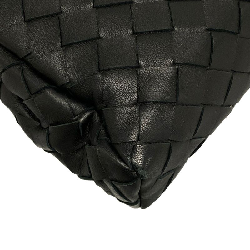 Bottega Veneta Maxi Intrecciato Black Leather Second Bag