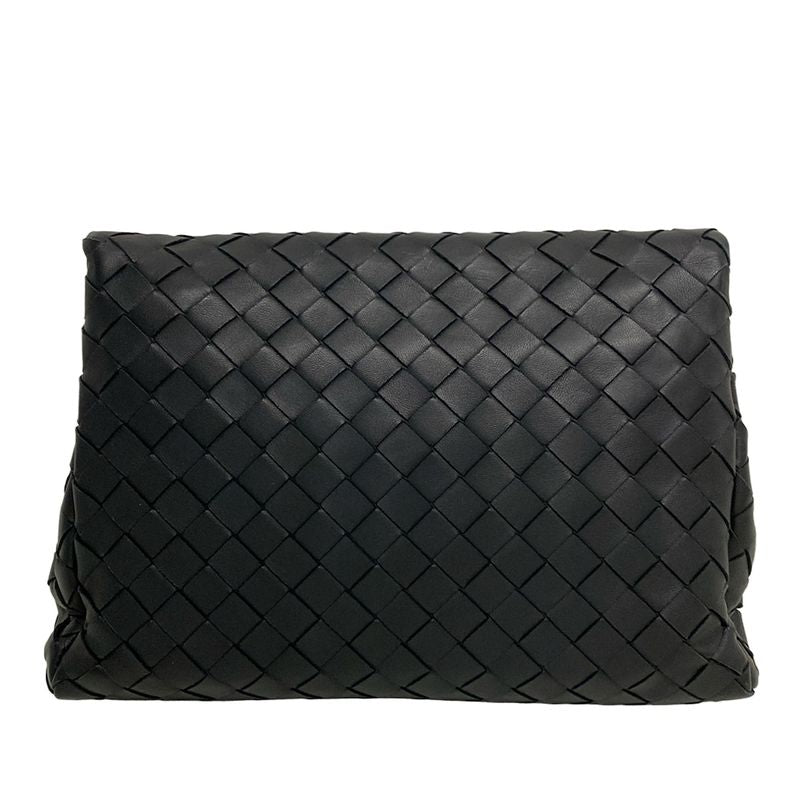 Bottega Veneta Maxi Intrecciato Black Leather Second Bag