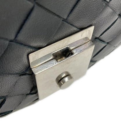Bottega Veneta Maxi Intrecciato Black Leather Second Bag
