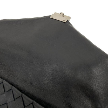 Bottega Veneta Maxi Intrecciato Black Leather Second Bag