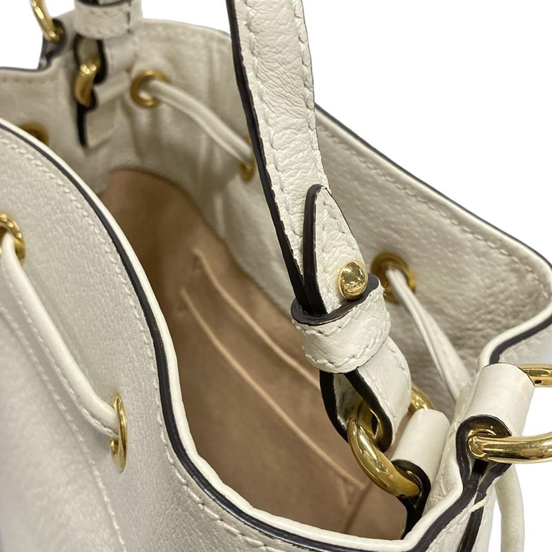 Gucci Handbag Ophidia Small Bucket Bag 610846 White X Navy X Red Drawstring