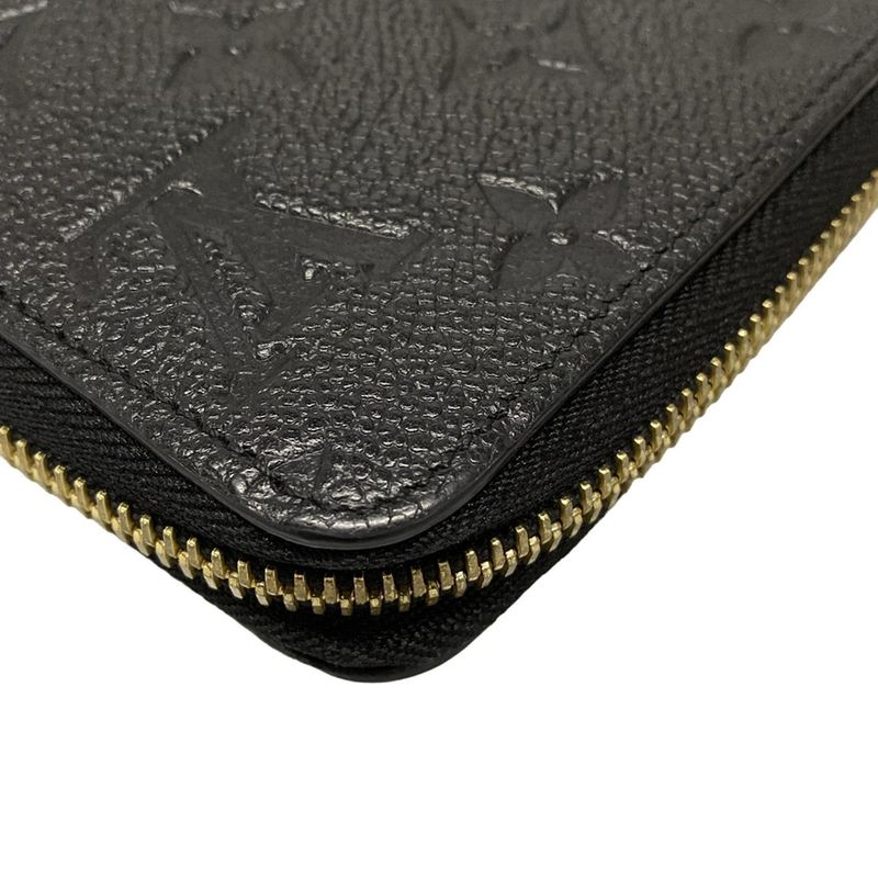 Louis Vuitton Monogram Empreinte Zippy Wallet M61864 Noir Black Leather
