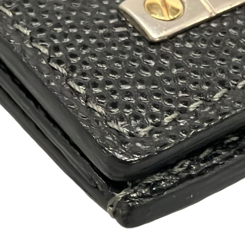 Cartier Business Card Case Santos Black Leather