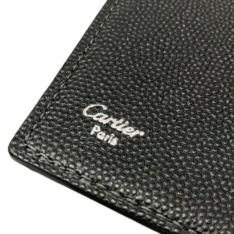 Cartier Business Card Case Santos Black Leather