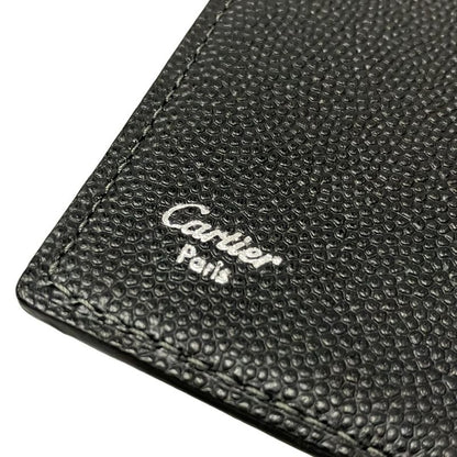 Cartier Business Card Case Santos Black Leather