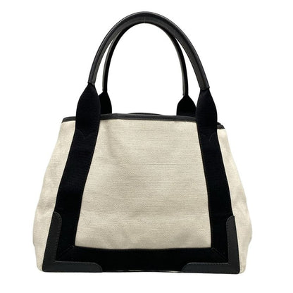 Balenciaga Tote Bag Navy Cabas S 339933 Ivory And Black Leather