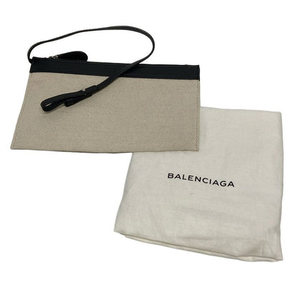 Balenciaga Tote Bag Navy Cabas S 339933 Ivory And Black Leather