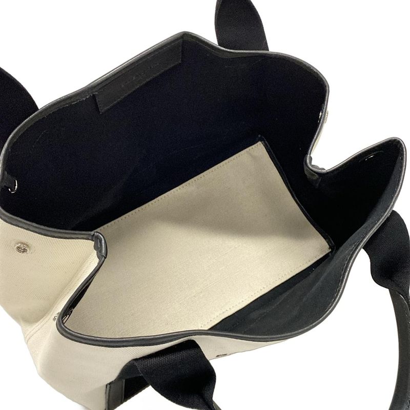 Balenciaga Tote Bag Navy Cabas S 339933 Ivory And Black Leather