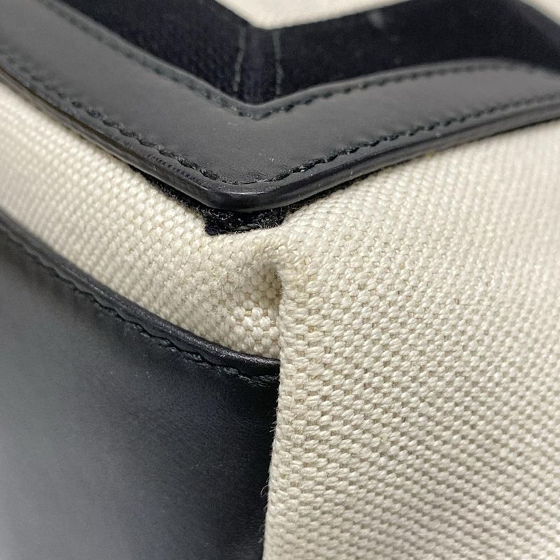 Balenciaga Tote Bag Navy Cabas S 339933 Ivory And Black Leather