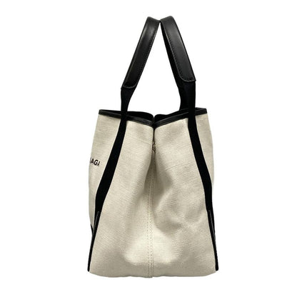 Balenciaga Tote Bag Navy Cabas S 339933 Ivory And Black Leather