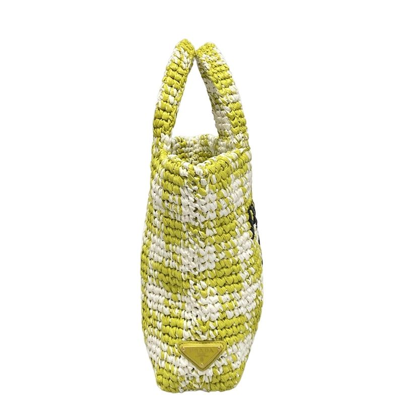 Prada Tote Bag - Light Green And White Checked