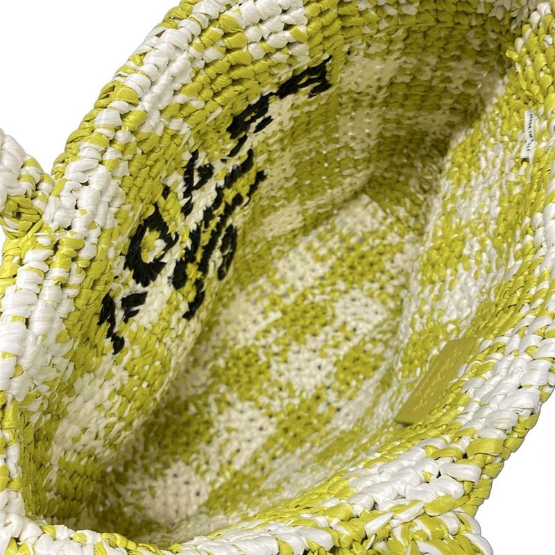 Prada Tote Bag - Light Green And White Checked