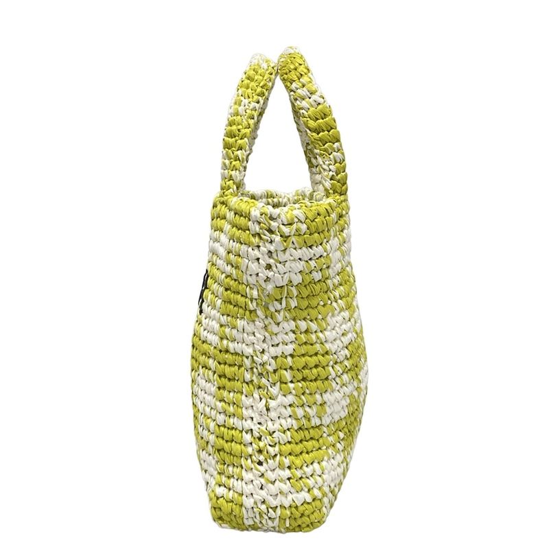 Prada Tote Bag - Light Green And White Checked