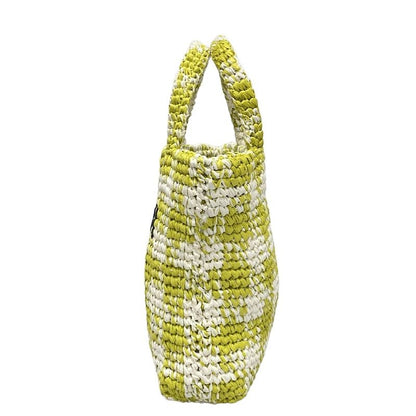 Prada Tote Bag - Light Green And White Checked