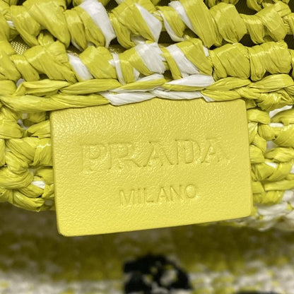 Prada Tote Bag - Light Green And White Checked