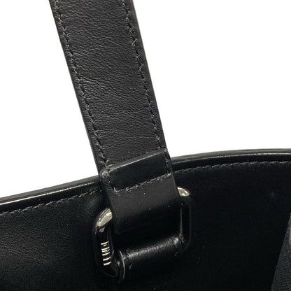 Fendi Tote Bag Sukka Pattern 7va481 Black And Dark Brown 2WAY Leather