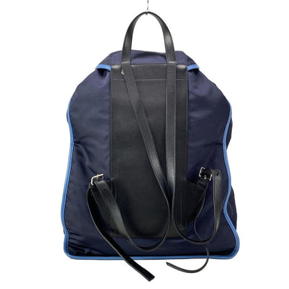 Prada Backpack Sac - 2vz008 Dark Navy X Black X Light Blue Leather