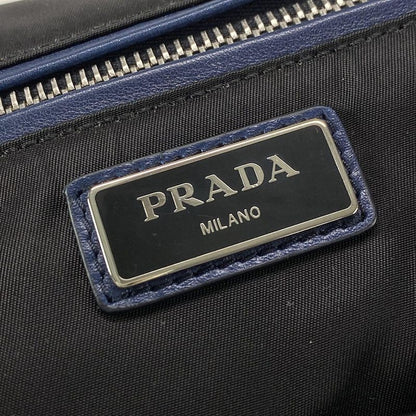 Prada Backpack Sac - 2vz008 Dark Navy X Black X Light Blue Leather