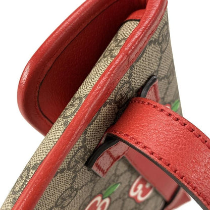 Gucci Waist Pouch GG Applegg Plusgg Supreme 625233 Dark Brown X Red X Multi