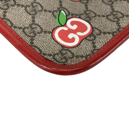 Gucci Waist Pouch GG Applegg Plusgg Supreme 625233 Dark Brown X Red X Multi