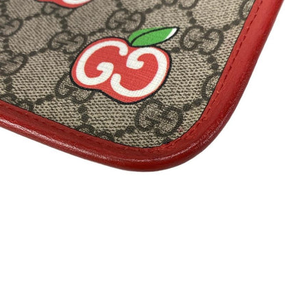 Gucci Waist Pouch GG Applegg Plusgg Supreme 625233 Dark Brown X Red X Multi