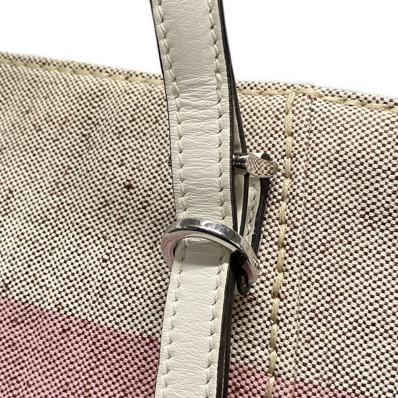 Prada Tote Bag - 1bg303 Beige X Pink X Multi Leather